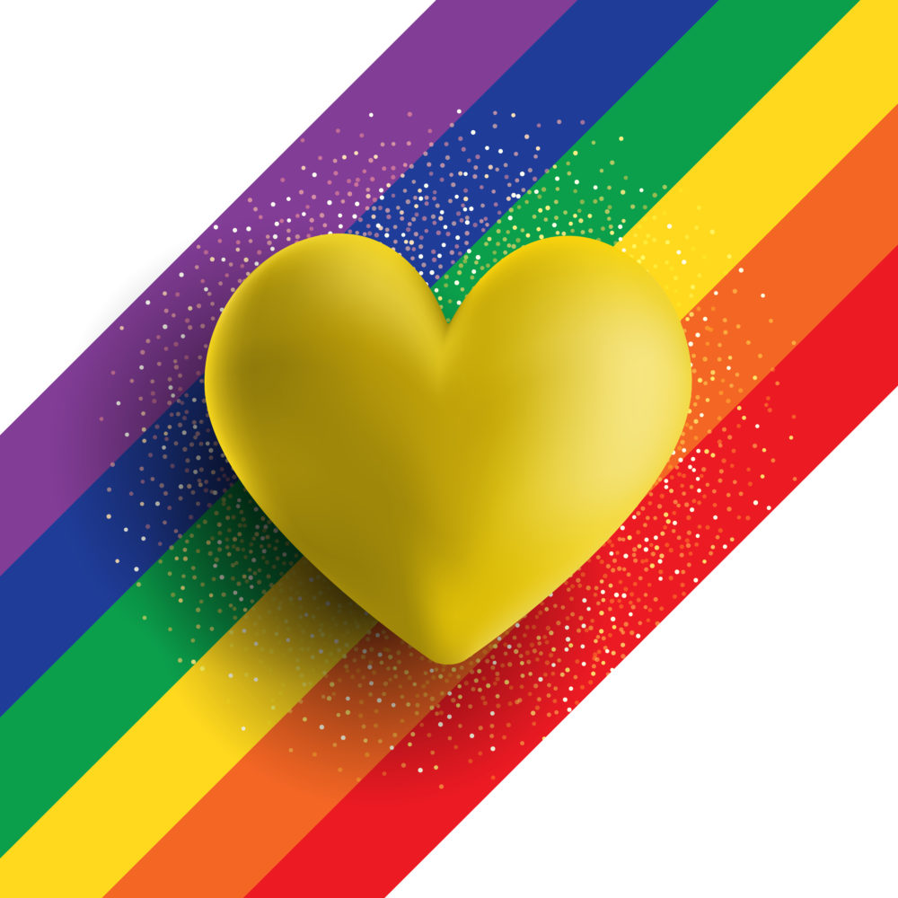 Coeur Rainbow pour la Saint-Valentin