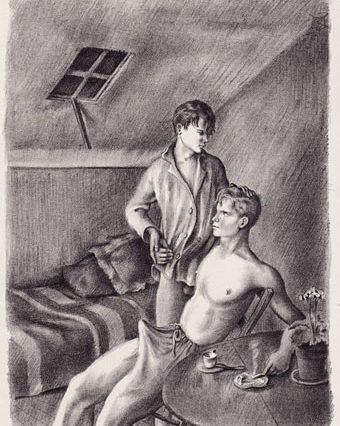 Dessin érotique gay de Roland Caillaux