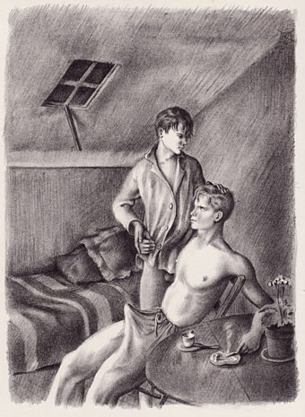 Dessin érotique gay de Roland Caillaux